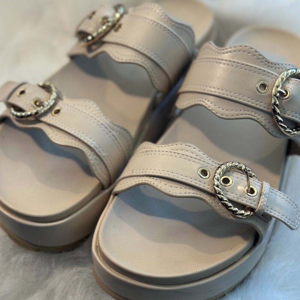 Chunky Platform Two Strap Sandal Chole inspired